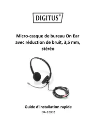 Notice Digitus DA-12202 Casque