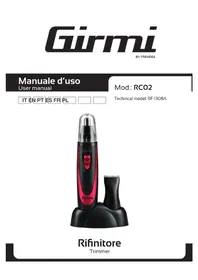 Notice GIRMI RC02 Tondeuse à barbe