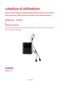 Notice LIVOO TEA304 Batterie portable
