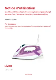 Notice LIVOO DOM481 Ferro de passar