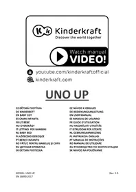 Notice Kindercraft UNO UP Lit bébé