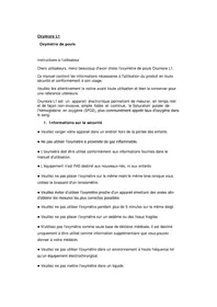 Notice THOMSON OXYMORE L1 Cardiofréquencemètre