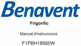 Notice Benavent F1PBH18560W Nevera