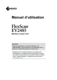 Notice EIZO FLEXSCAN EV2485 Moniteur