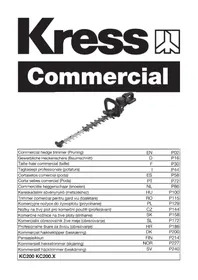 Notice KRESS KC200.9 Heggenschaar