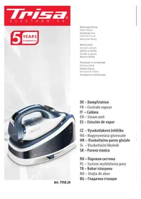 Notice TRISA COMFORT STEAM I5820 Nettoyeur à vapeur