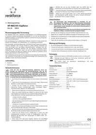 Notice Renkforce HP-960S Bouchon d'oreille