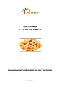 Notice LITTLE BALANCE 8212 Crépière