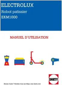 Notice ELECTROLUX EKM1000 Robot ménager