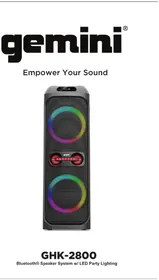 Notice GEMINI GHK-2800 Luidspreker