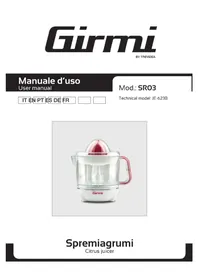 Notice GIRMI SR03 Entsafter