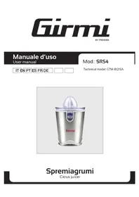 Notice GIRMI SR54 Entsafter