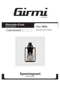 Notice GIRMI SR56 Extractor de jugo
