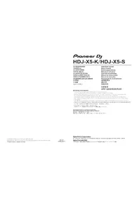 Notice PIONEER HDJ-X5-K Equipement DJ