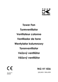 Notice KALORIK TKG VT 1036 Ventilátor