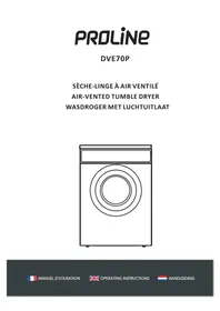 Notice PROLINE DVE70P Sèche-linge