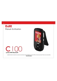 Notice D-JIX C100 Lecteur mp3
