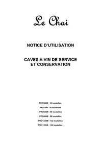 Notice LE CHAI PRO680M Cave à vin