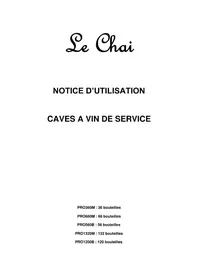 Notice LE CHAI PRO560B Cave à vin