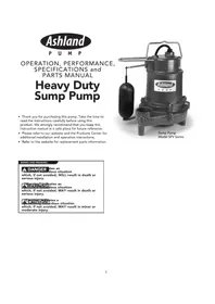 Notice Ashland SPV50 Pompe à eau