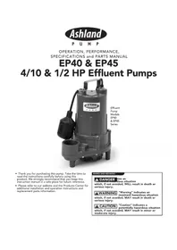 Notice Ashland EP45 Pompe à eau