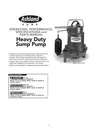 Notice Ashland SPV33 Pompe à eau