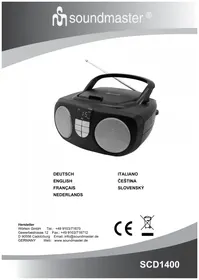Notice Soundmaster SCD1400 Cd-spieler/rekorder