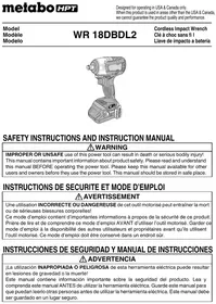 Notice Tanaka WR18DBDL2Q4 Visseuse