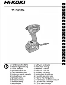 Notice HiKOKI WH18DBSL Bormașină