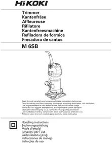 Notice HiKOKI M6SB Aparador de relva