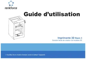 Notice Renkforce BASIC 3 Imprimante 3D