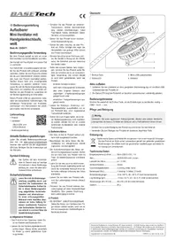 Notice BASETECH BT-2345471 Ventilateur