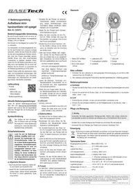 Notice BASETECH BT-2345472 Ventilateur