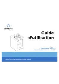 Notice Renkforce PRO 3 Imprimante 3D