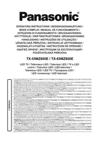 Notice PANASONIC TX-55MZ800E Τηλεόραση