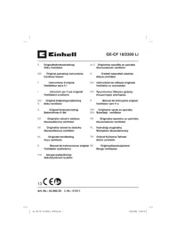 Notice EINHELL GE-CF 18/2200 LI Ilmastointilaite