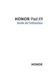 Notice HONOR PAD X9 Tablette