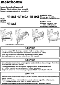 Notice HiKOKI NT65GS Grapadora