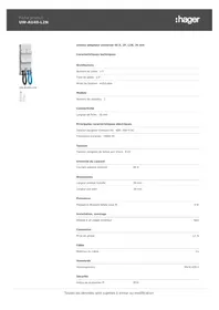 Notice HAGER UW-AU40-L2N Multimètre