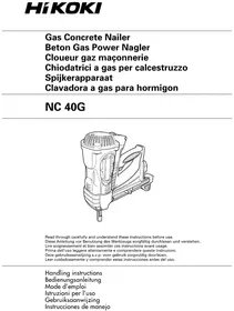Notice HiKOKI NC40G Grapadora
