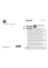 Notice SONY ALPHA A6700 Cámara