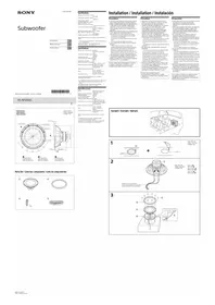 Notice SONY XS-W124GS Haut-parleur de voiture