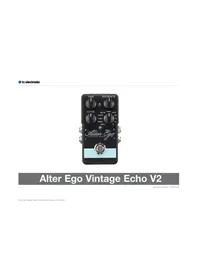 Notice TC ELECTRONIC ALTER EGO VINTAGE ECHO V2 Non catégorisé