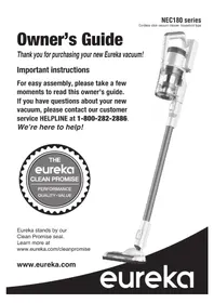 Notice EUREKA POWERCLEAN NEC185 Aspirateur