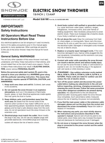 Notice Snow Joe SJ618E Souffleur à neige