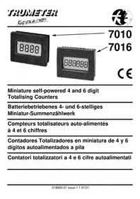 Notice Trumeter 7016 équipements de mesure
