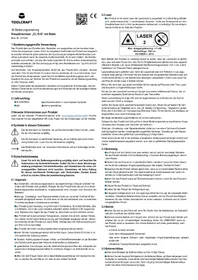 Notice Toolcraft CL15-G Laserwaterpas