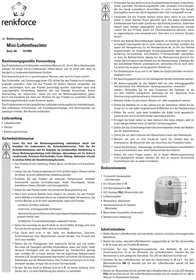 Notice Renkforce HD-68W Déshumidificateur