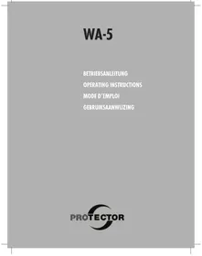 Notice Protector WA-5 Système d'alarme