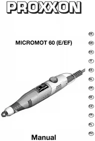 Notice PROXXON MICROMOT 60/EF Outils multifonctions